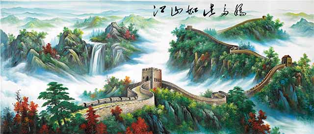 济南山水全瓷壁画多少钱一平方