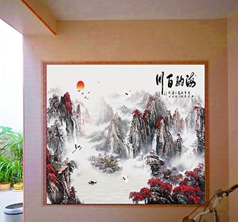 济南大瓷板画设计,瓷板画