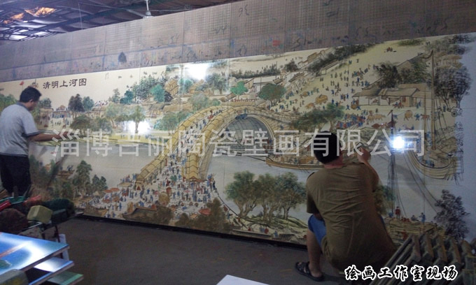 山东全瓷陶瓷宣传画生产厂家 淄博吉丽陶瓷壁画供应