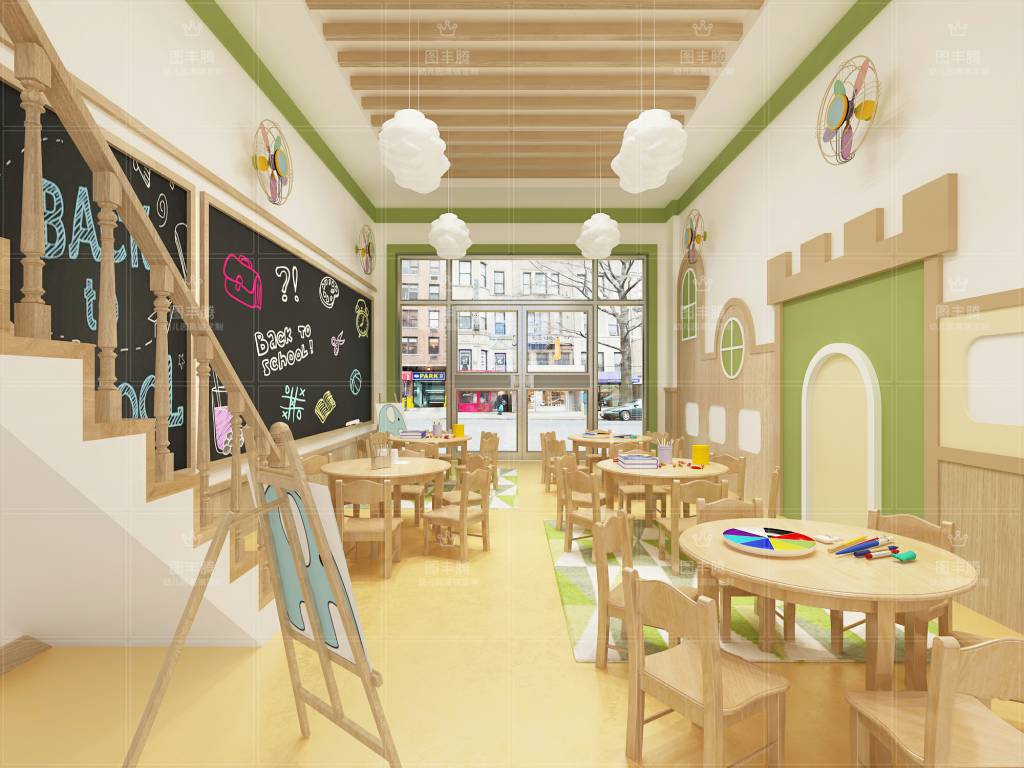 幼儿园装修理: 1、给孩子一个安全成长环境。 可根据孩子的身高、体型来配置设施的尺寸,如桌椅的高度,扶手,洗手池,窗户的高度,护栏的高度,密度,便池的大小等。如桌椅,柜子,墙的转角处易伤到孩子,需要保护措施。 2、给孩子一个健康的成长环境。 提供足够的户外活动空间,让孩子可以亲近自然,亲近阳光。