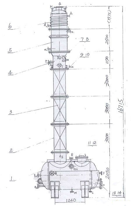 郑州DN450搪瓷塔器价格,搪瓷塔器