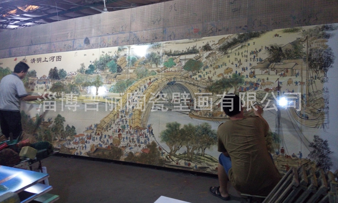 上海国土全瓷壁画来样定做,全瓷壁画