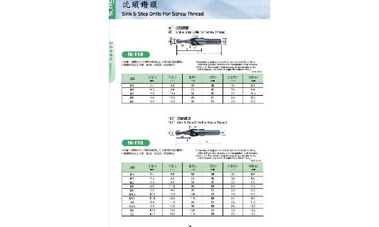 浙江通常中国台湾苏氏sus沉头钻头