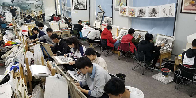 潘南小学附近少儿素描辅导价格 淄博新动力画室服务